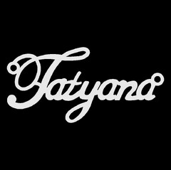 Срібне кольє з ім'ям Tatyana