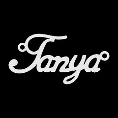 Срібне кольє з ім'ям Tanya
