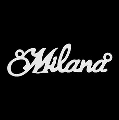 Срібне кольє з ім'ям Milana