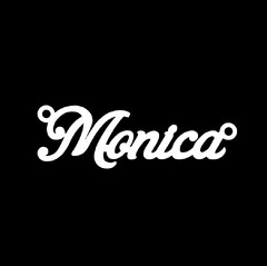 Срібне кольє з ім'ям Monica