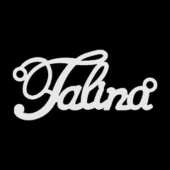 Срібне кольє з ім'ям Talina