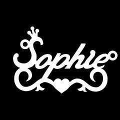 Срібне кольє з ім'ям Sophie
