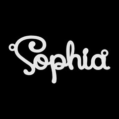 Срібне кольє з ім'ям Sophia