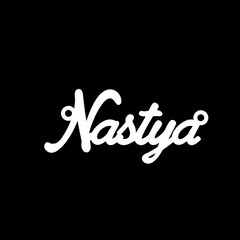 Срібне кольє з ім'ям Nastya