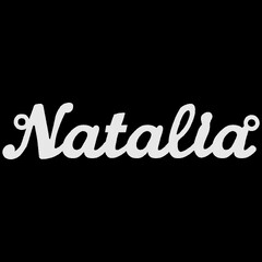 Срібне кольє з ім'ям Natalia