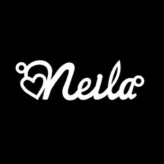 Срібне кольє з ім'ям Neila