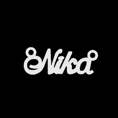 Срібне кольє з ім'ям Nika