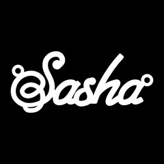 Срібне кольє з ім'ям Sasha