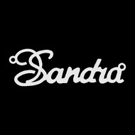 Срібне кольє з ім'ям Sandra