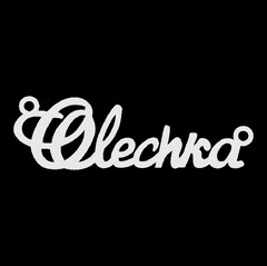 Срібне кольє з ім'ям Olechka
