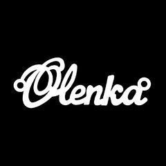 Срібне кольє з ім'ям Olenka