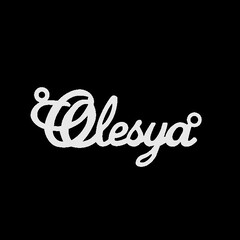 Срібне кольє з ім'ям Olesya
