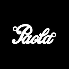 Срібне кольє з ім'ям Paola