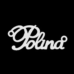 Срібне кольє з ім'ям Polina
