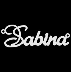Срібне кольє з ім'ям Sabina