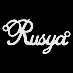 Срібне кольє з ім'ям Rusya