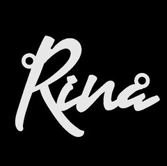 Срібне кольє з ім'ям Rina