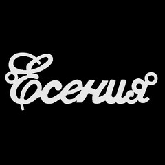 Срібне кольє з ім'ям Есения