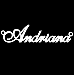 Срібне кольє з ім'ям Andriana