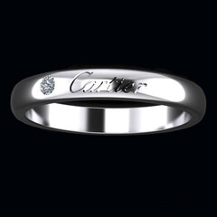 Срібна обручка з написом Cartier арт. 816к